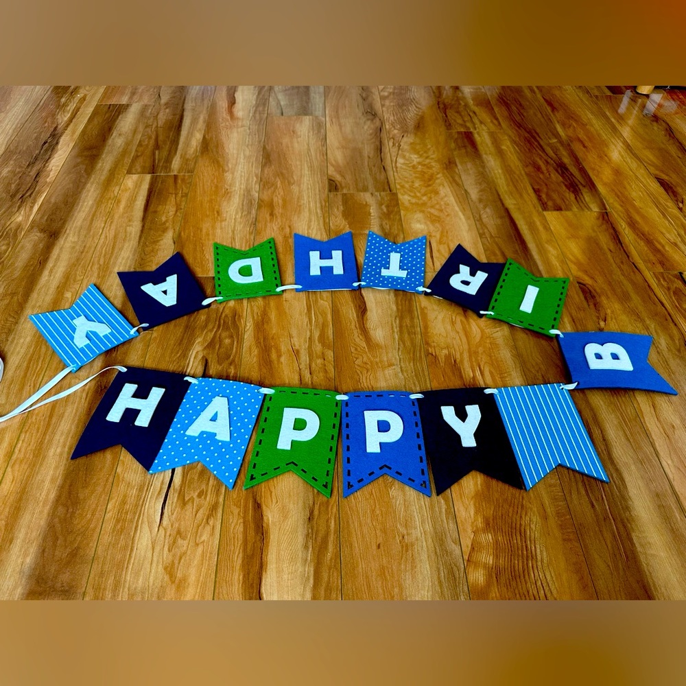 Premium Layered Felt Happy Birthday Banner